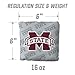 YouTheFan Officially-Licensed NCAA Mississippi State Bulldogs Set of 4 Cornhole Bags - All Weather Regulation 6” x 6” Size - 16oz Weight - Designed in USA