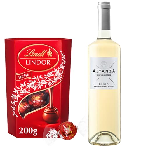Altanza - Sauvignon Blanc | Estuche con Lindor 200g | Blanco joven y afrutado | Regalo accesible y sabroso | Perfecto para cualquier ocasión