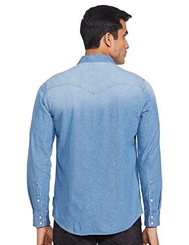 Image of Amazon Brand - INKAST Men Slim Fit Denim Shirt