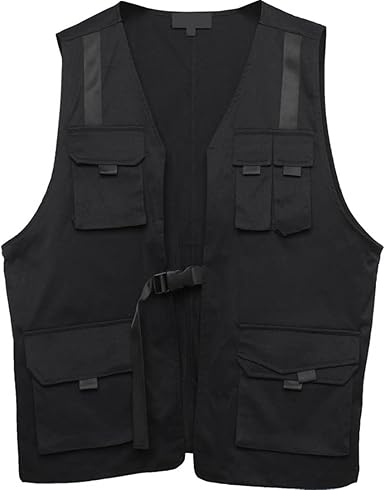 multi pocket sleeveless jacket