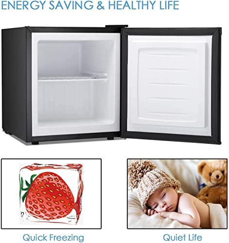 image for Antarctic Star Upright Freezer 1.1 Cu.ft, Compact Mini Freezer with Re