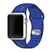 Game Time Los Angeles Dodgers Engraved Silicone Sport Watch Band Compatible with Apple Watch (42/44/45mm Blue)