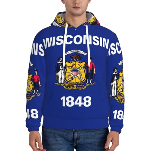 Sweat à capuche Wisconsin homme pull confortable pour un usage quotidien urbain - 2