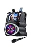 Karaoke USA GF845 Complete Karaoke System with 2 Microphones, Remote Control, 7” Color Display, LED Lights - Works with DVD, Bluetooth, CD, MP3 and All Devices