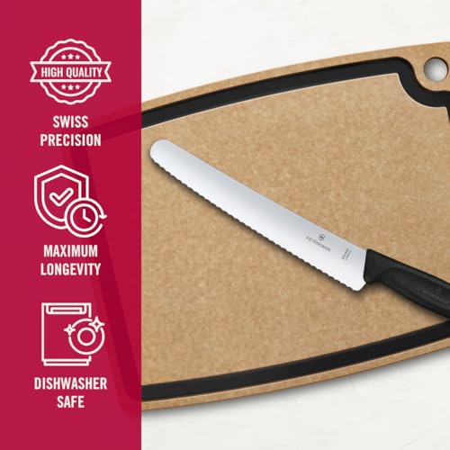 Victorinox Swiss Classic, Pastry Knife, Extra Sharp Blade, Wavy Edge, 22 cm, Stainless Steel, Black - Image 5