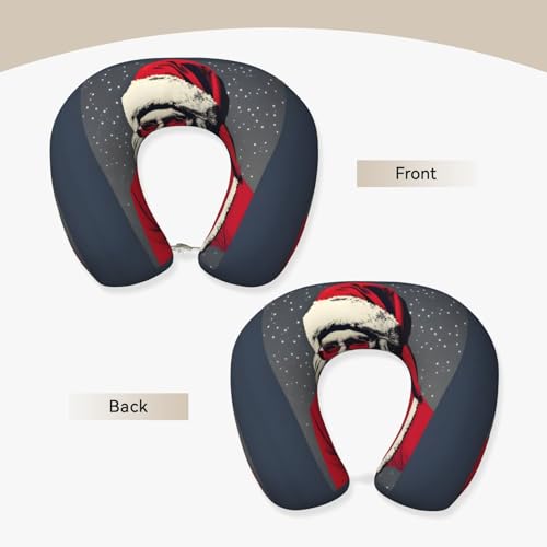 Almohada de Viaje Cervical con Tela Suave y Diseño Negro miniatura 3