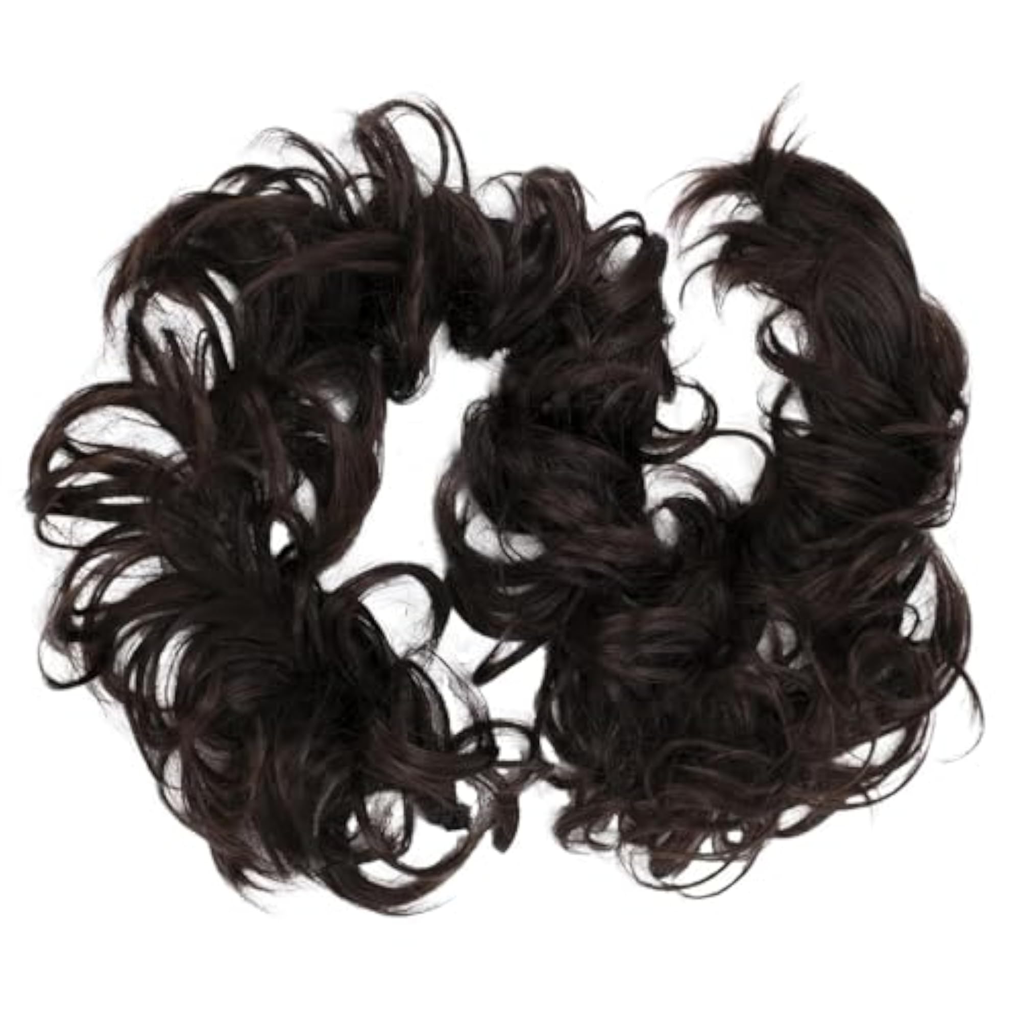 Soft Curly Messy Hair Extension for Buns & Updos
