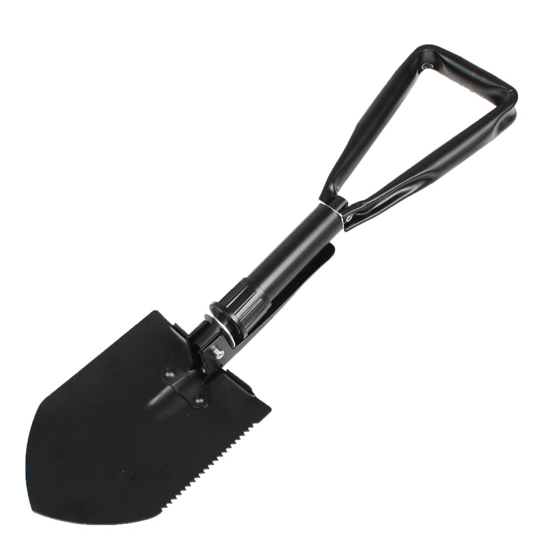 Ruilogod Campeggio d'escursione esterno giardinaggio Black Metal Folding pala strumento Spade