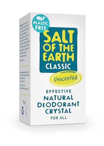 Salt Of The Earth Natürlicher Deo-Kristall Ohne Plastik, Geruchlos, Ohne Parfüm - Vegan, Langanhaltender Schutz, Ohne Tierversuche - 75 g
