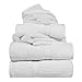 Superior Luxury Cotton Bath Towel Set - 6 Piece Towel Set, 900 GSM, Long-Staple Combed Cotton Towels, White