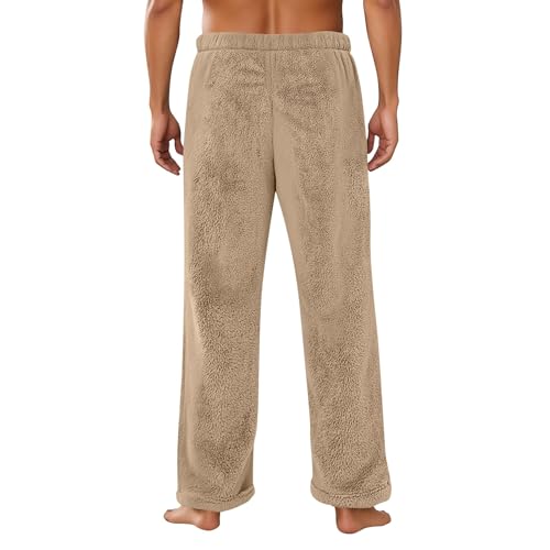 Men's Fleece Pajama Pants Flannel Cotton Buffalo Plaid Comfy Lounge Pants PJ Bottoms with Pockets3