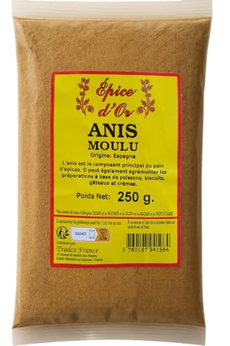 Anis Vert Moulu 250g - Epice d'Or, 100% Naturel, Sans Colorant, Sans Additif, Sans Arôme Artificiel Ni Conservateur