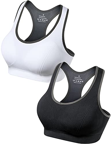 Image of GXXGE Padded Racerback Sports Bras for Women High Impact Workout Yoga Gym Activewear Fitness Bra