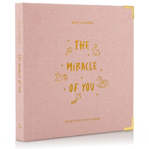 Keepsake Baby Memory Book for Boys and Girls – Timeless First 5 Year Baby Book – Neutral Journal Scrapbook or Photo Album - Record a Milestone for...