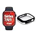 Produktbild Displex 10H Panzerglas für Apple Watch 9/8/7 (41mm), Full Body Schutz, IP68 Wasserdicht, matt-schwarz, Rundum Displayschutz, Snap-On Montage, Premium Smartwatch Glass Full Body All-in-One-Protector