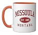 Missoula Montana Vintage Pride Ceramic Mug, Orange/White