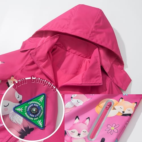 Image of Waterproof Kids Rain Jackets With Hood,Lightweight Toddler Raincoat For Boys Girls,Kids Clothes Windbreaker Jacket