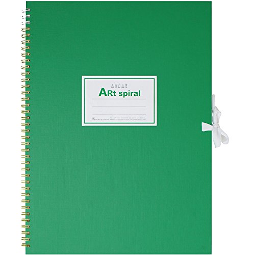 Art spirale croquis F4 vert : carnet de dessin authentique