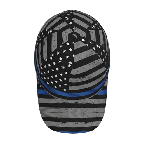 Casquette baseball délavée avec trou queue de cheval drapeau américain