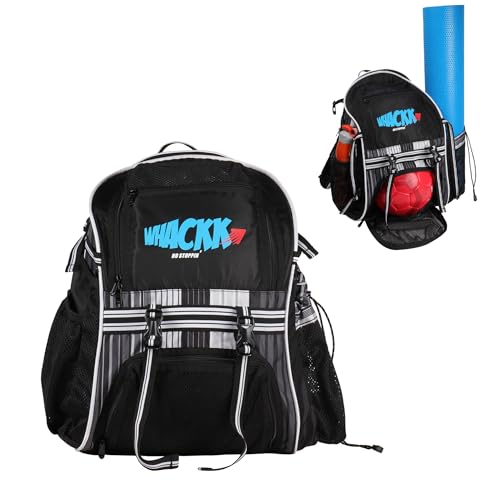 Image of WHACKK Champion Soccer |Football Kitbag Bags|Basketball Volleyball Throwball Equipment Backpack |Football & Helmet Pocket |Exercise Mat Holder|Gym |Access Pockets|Sports Men Boys Bag