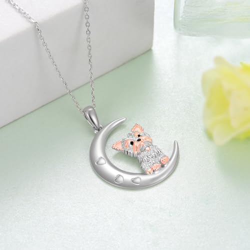 Yorkie Gifts Yorkie Necklace 925 Sterling Silver Yorkie Necklace for Women Yorkie Jewelry Gifts for Women and Yorkie Dog Lovers4