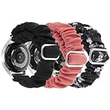 REALSIGN 3 correas ajustables de 20 mm compatibles con Samsung Galaxy Watch 6, 5, 4, 40/44 mm, Watch 6/4 Classic 43/47/42/46 mm, Watch 5 Pro, correas elásticas de liberación rápida para mujer