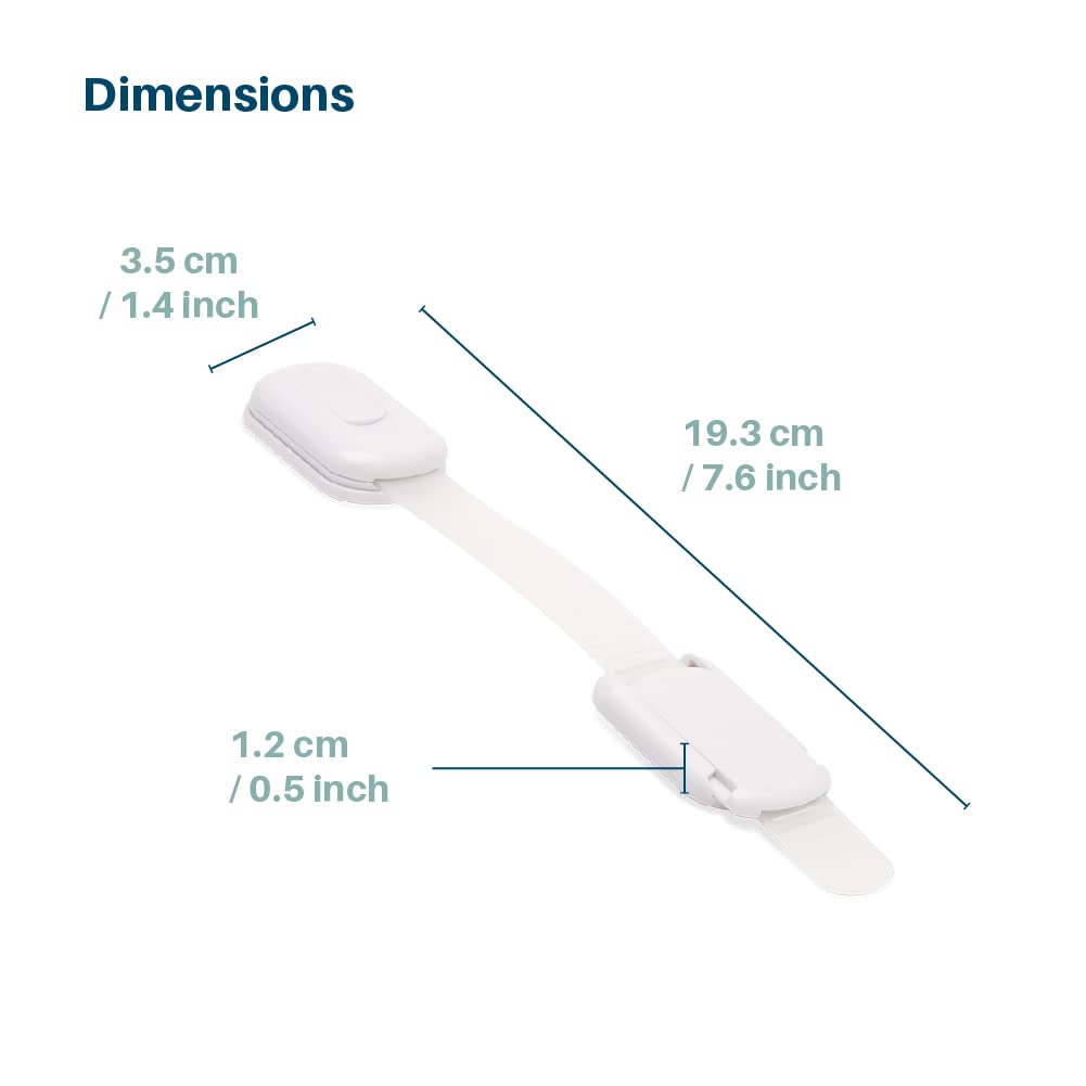 Inaya 16 Stück kindersichere Schlösser für Schranktüren, Schubladen, Kühlschrank, WC-Sitz, Geschirrspüler, Mülleimer, Schrank – 3M Kleber – Ohne Bohren – Baby Proofing Cabinet Locks