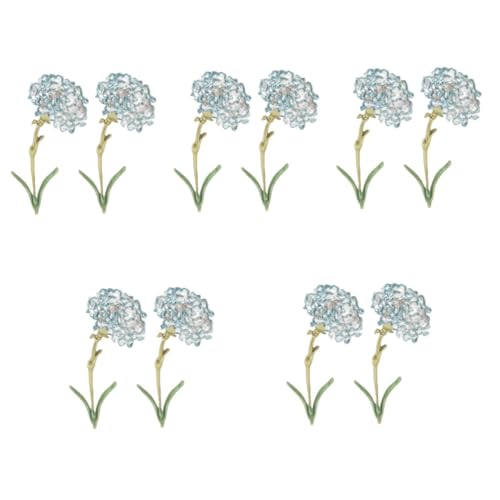 Broche pivoine avec clip de cardigan anti-glissement en alliage bleu émaillé