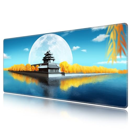 Tapis de souris gaming LL-COEUR glisse fluide speed surface XXL 90x40cm bords surpiqués