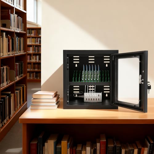 Image of 12-Device Charging Station, Charging Cabinet for Cellphones, Rechargeable Cellphone Locker Storage Charging Station, Locking and Charging Phone Storage Box, Cell Phone Charging Box