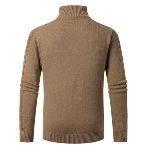 Men Winter Knit Pullovers Korean Style Slim Fit Knitted Half Zipper Sweater3
