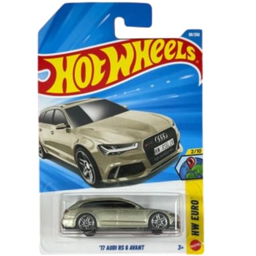 Image of Hot Wheels 17 Audi RS 6 Avant HW Euro Ages 3 and Up 66 /250 (Grey)