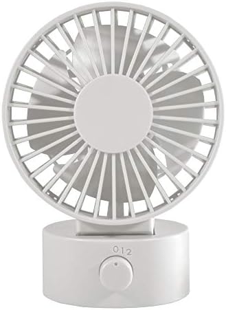 2019 Mini USB Desk Personal Fan 2 Speeds Lower Noise Dual Fan Blades Design 30° Adjustable Tilt Angle Portable Fan Quiet for Home Office Outdoor Travel School