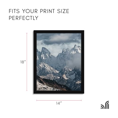 Image of Americanflat 14x18 Poster Frame - Engineered Wood - Black, (Pack of 10)
