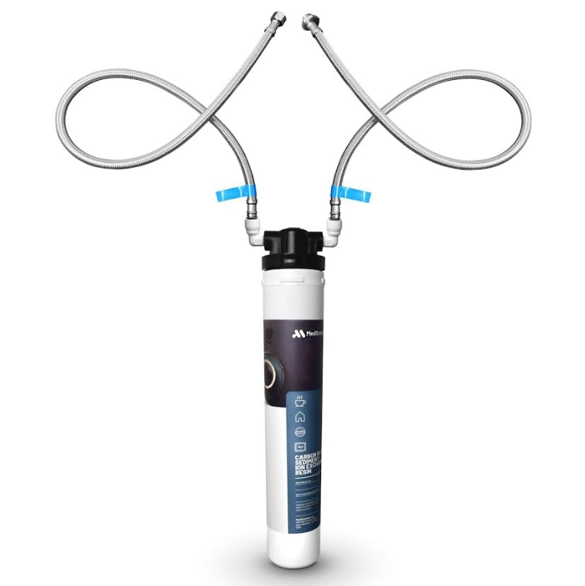Medschenker MMS-20-C High-Efficiency Water Filter, 13,000 Gal Capacity, Dual Temp, TDS Reduction (Ion-exchange resins included) Under Sink Model, Lasts 6 months