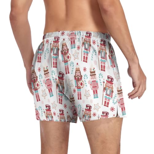 Image of Men's Boxer Shorts Cotton Loose Underwear with Button Fly