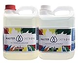 MASTERCAST 1-2-1 Epoxidharz mit Härter Set zum Gießen 4k g für Fluid-Painting | glasklar und UV stabilisiert | Clear Epoxy Casting Pouring Resin | 2K Gießharz farblos für DIY Kunst Leinwand Holz Glas