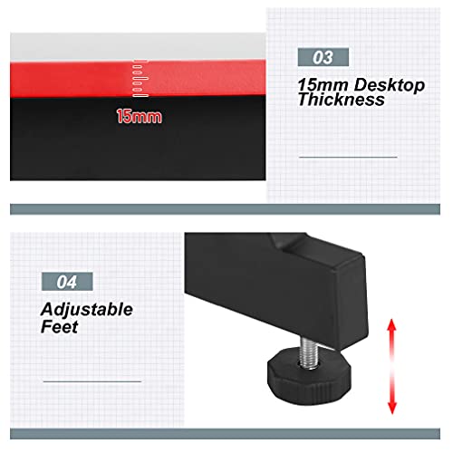 Image of BestOffice Gmaing Desk 35.4in PC Computer Desk Z Shaped Gaming Workstation Ergonomic Gaming Table with Headphone Hook for Home Office, Red