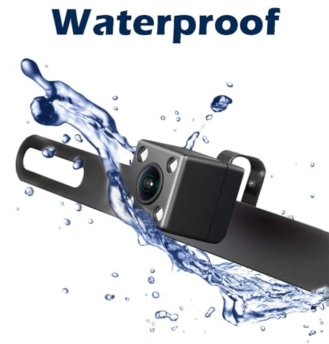 Image of Backup HD Camera Rear Front View License Plate Night Vision Waterproof Compatible with Kenwood Car Radio DDX26BT DDX340BT DDX376BT DDX396 DMX125BT DMX907S DMX7705S DMX7706S DNX6990HD
