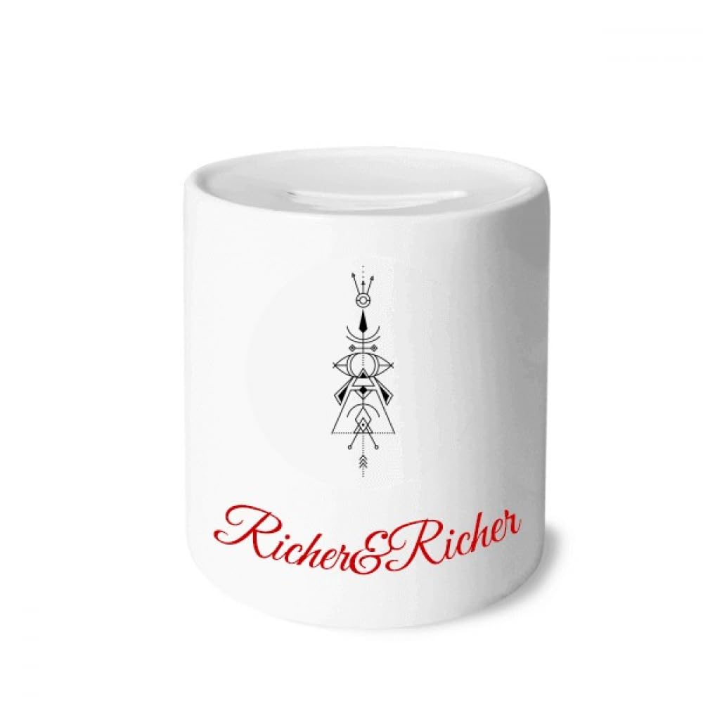 Tirelire Univers Symbole totem objet décoration géométrie riche boîte à monnaie