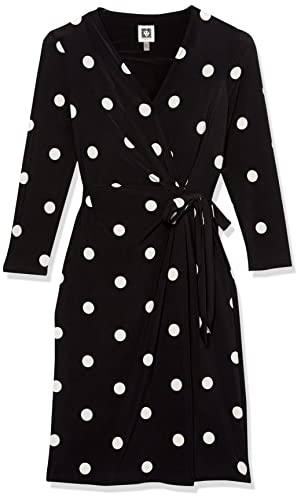 Anne Klein Women's Petite Printed Ity Classic Wrap Dress