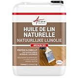 Huile de lin, naturelle pour bois extérieur et intérieur-5 L-ARCANE INDUSTRIES