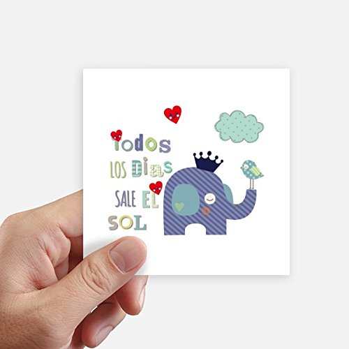 Autocollant éléphant dessin animé DIYthinker sticker multicolore 10cm mur moto