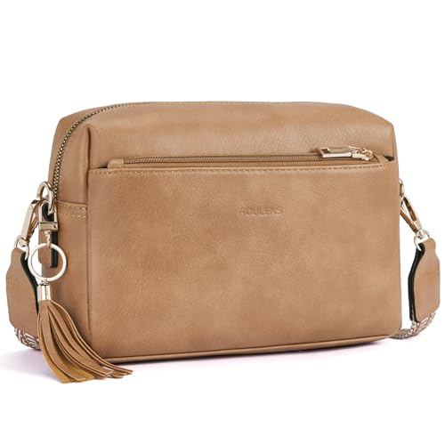【Lavorazione squisita】: Questa borsa a tracolla per cellulare da donna è realizzata in pelle vegana, dal design semplice, con cerniera liscia, resistente alle macchie e allo sbiadimento. La pelle vegana è morbida e resistente, garantendoti di poter godere di un'elegante borsa a tracolla per lunghi periodi di tempo