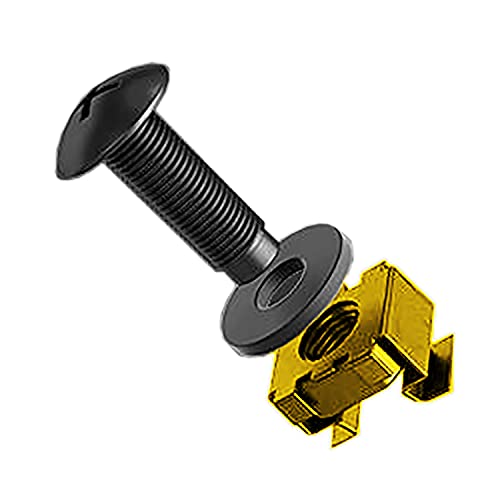 Infitronic 100er x Käfigmutter Montageschrauben Käfigmutternset M6 Montagesatz schwarz für 10 und 19 Schränke Netzwerk Schrauben Rack Käfigmuttern