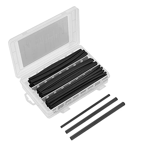 4:1 Schrumpfschlauch Assortiment Kit Automobile Spezial Grade Drahtkabel Selbstklebend ausgekleidete Rohrisolierung gegen Feuchtigkeitskorrosion und Luftleckage Schwarz (4&5,3&8) mm Cover