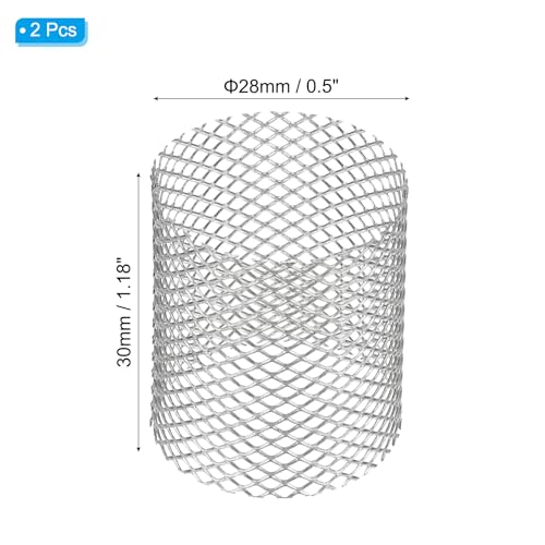 Image of PATIKIL 2 Pcs 28mm OD Strainer Mesh, 30mm H Screen Y Shaped Strainer Filter Valve Mesh Screen 304 Stainless Steel Strainer Mesh for Debris Pump Water Oil Separation