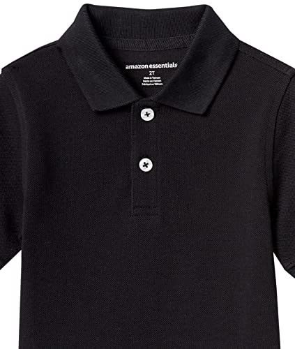 Image of Amazon Essentials Boys and Toddlers' School Uniform Short-Sleeve Pique Polo Shirts, Breathable Cotton, Button Closure