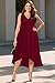 Pinup Fashion Plus Size Wedding Guest Dress Burgundy 2025 Women Valentine Christmas Holiday Semi Formal Dresses 18W
