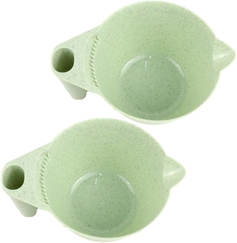 Angoily Hair Dye Mixing Bowls 2-Pack with Ergonomic Handles 6.69 Inch Portable Color Bowls for Salon and Diy Hair Coloring